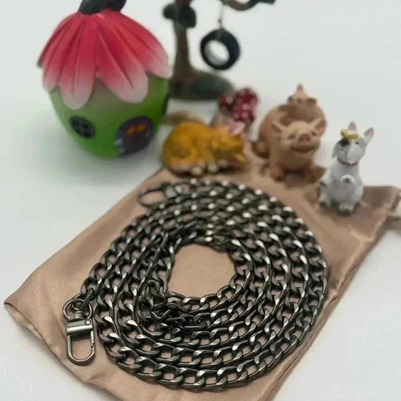 🔥FINAL BEST PRICE 🔥 NEW Gun Metal Chain for Wallets about 47” inch.Non Branded - Picture 2 of 3